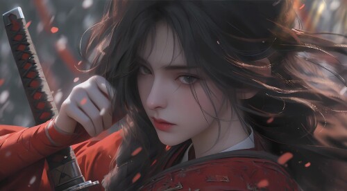 [动态壁纸]红衣少女
